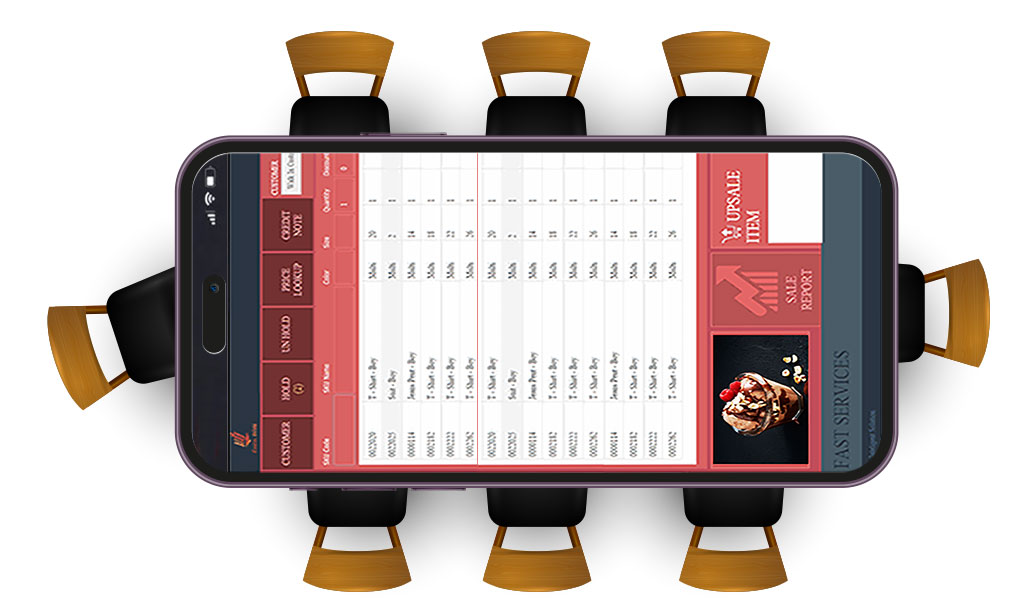 Table-side POS ordering for restaurants with CORN POS